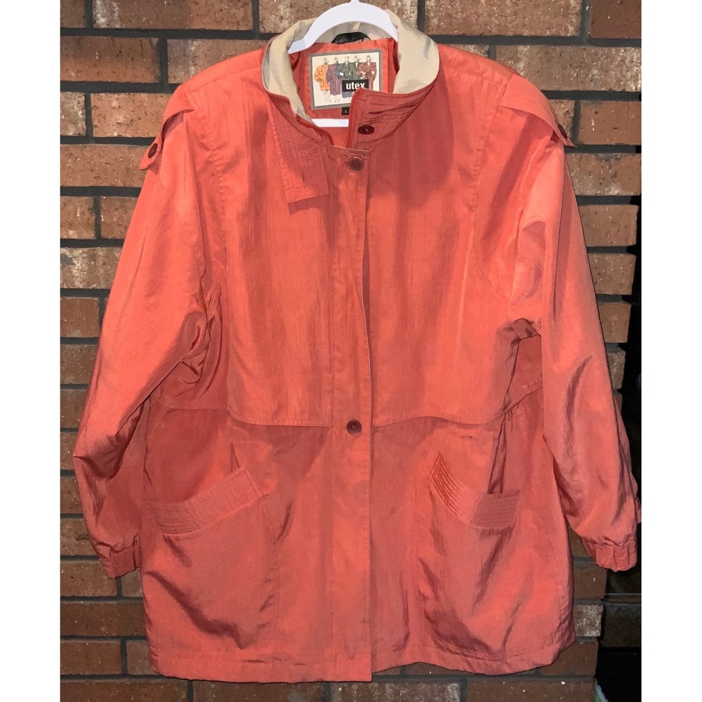 Vintage Utex Womens 50th Anniversary Jacket Burnt Orange‎ Windbreaker L